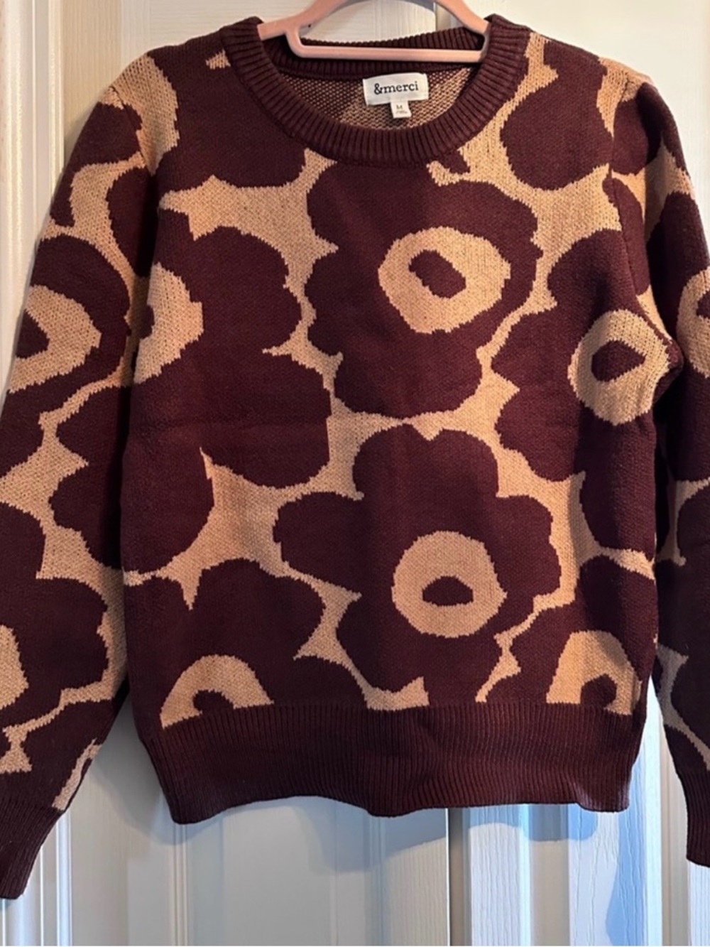 Brown Floral Sweater &merci